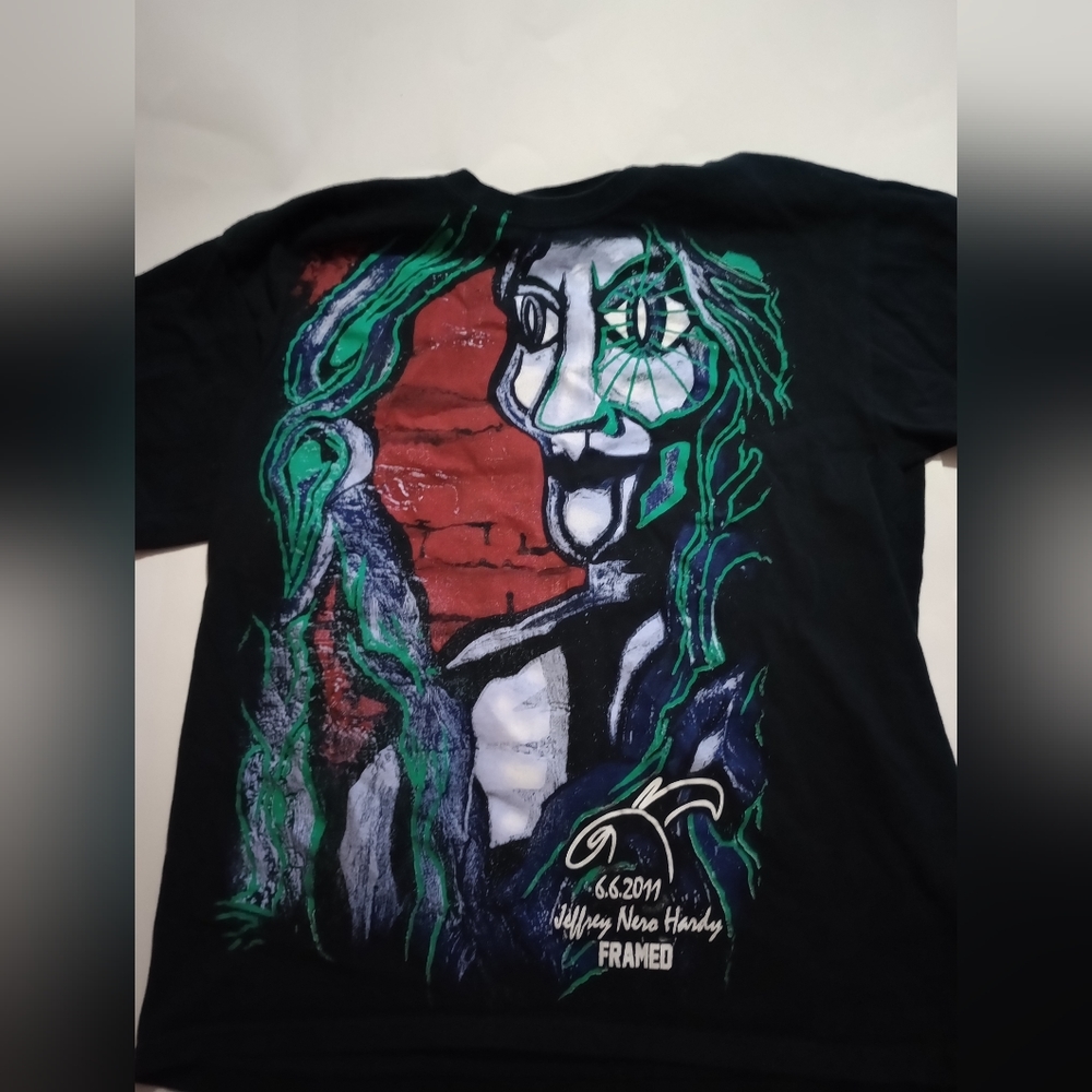 Jeff Hardy Impact Wrestling Jeffrey Nero Hardy Framed Art T Shirt large